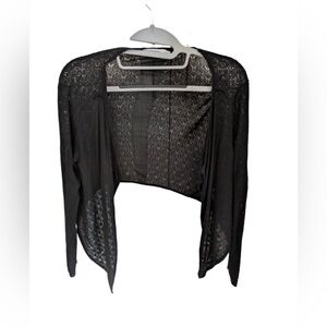 Elegant Black Open-Front Sweater – US M | Ricki’s